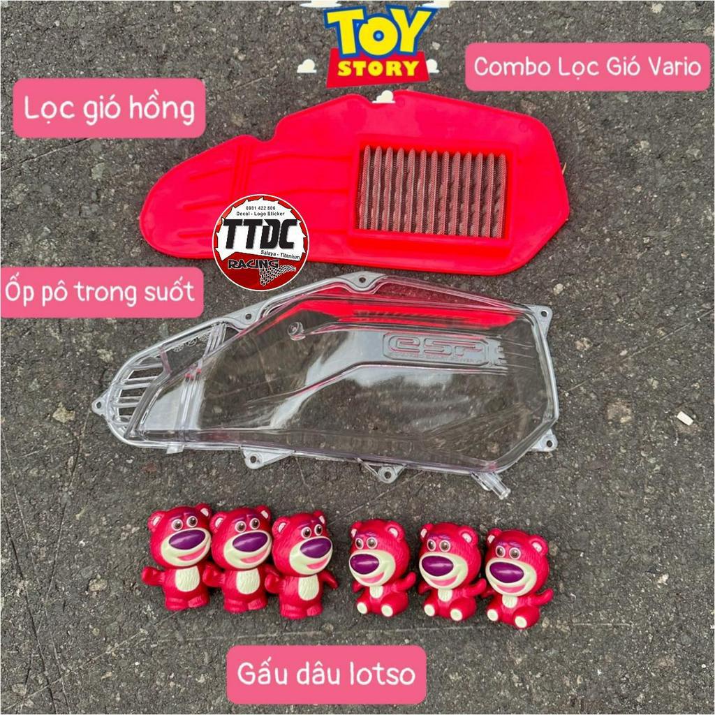 [Tặng thêm 3 Gấu Dâu]Combo Ốp Pô e Lọc gió Vario Click tặng thêm gấu dâu lotso