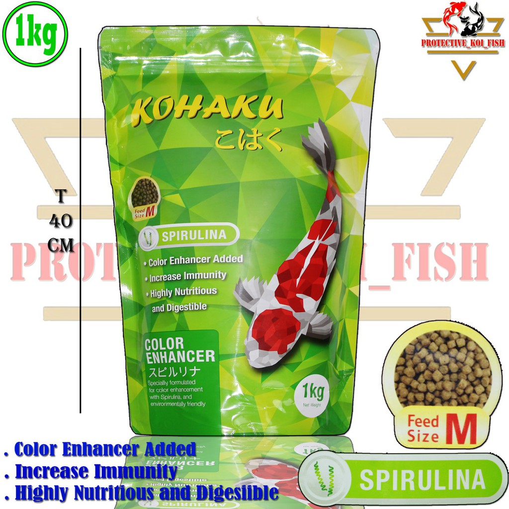 Túi Cá Kohaku - Koi Size M 1kg Màu Sắc