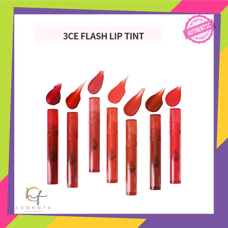 SON TINT 3-CE FLASH LIP hồng cam đỏ đào