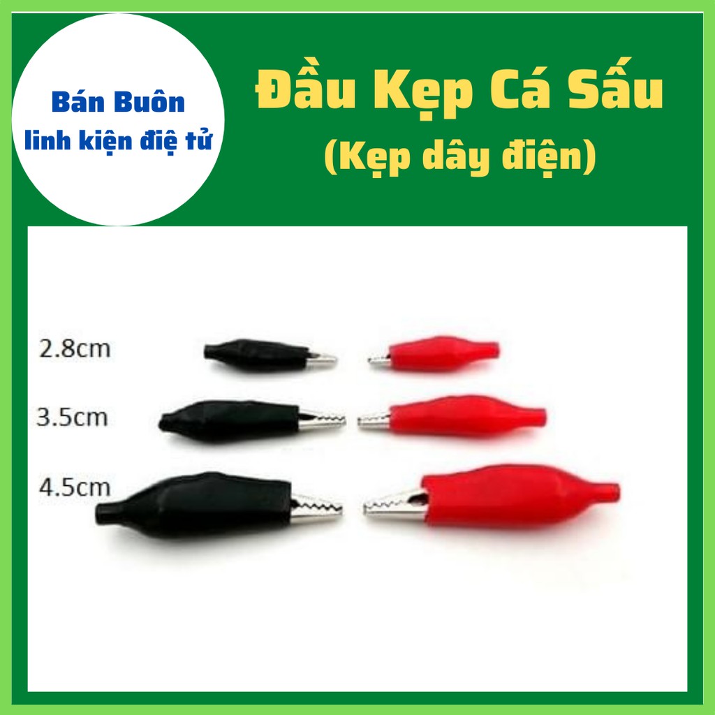 Đầu kẹp cá sấu, đầu kẹp nguồn, jack cá sấu (1 cặp)