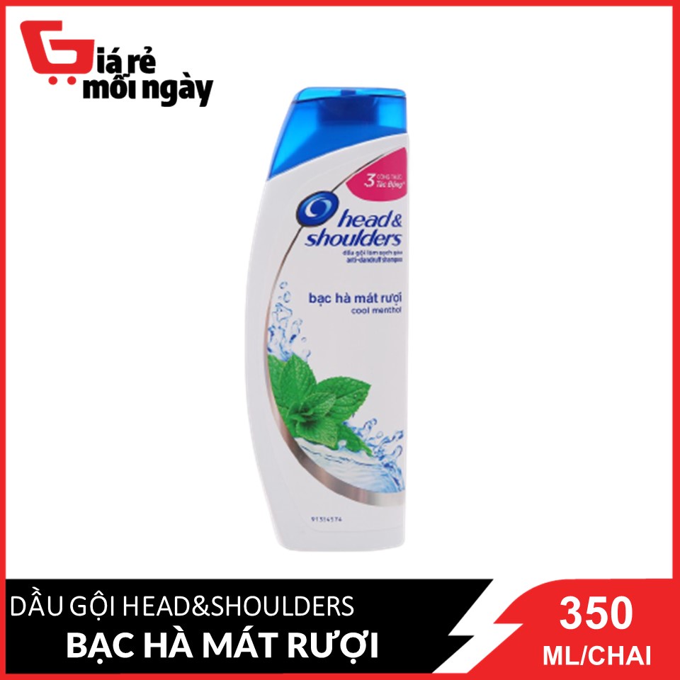 Dầu gội Head&amp;Shoulders Bạc hà chai trung 350ml