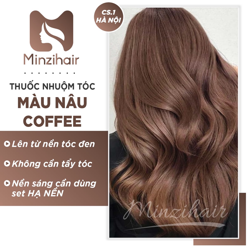 Thuốc Nhuộm Tóc Màu Nâu Coffee - Nâu Cafe -Minzihair HN