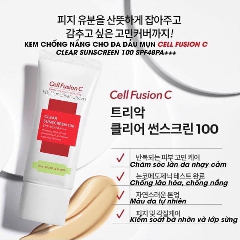 KEM CHỐNG NẮNG CELL FUSHION C 10ML