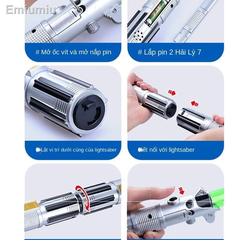 ❁Kính thiên văn Chiến tranh giữa các vì sao 2 trong 1 kiếm laser Đồ chơi biểu diễn trẻ em bằng nhựa Flash