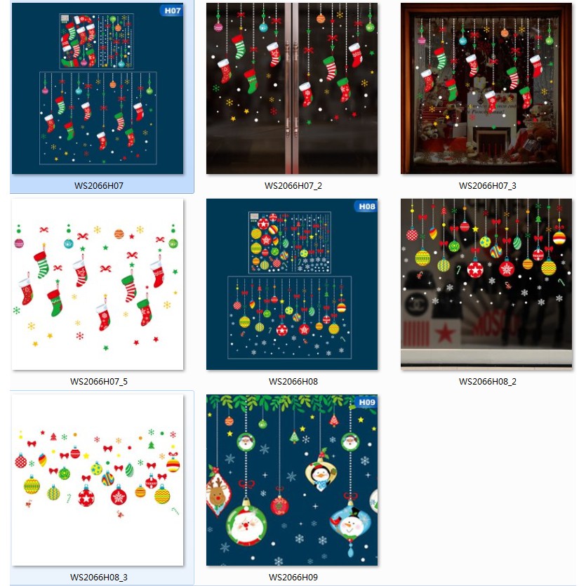 Decal dán tường Merry Christmas phong cách giáng sinh 45 * 60cm