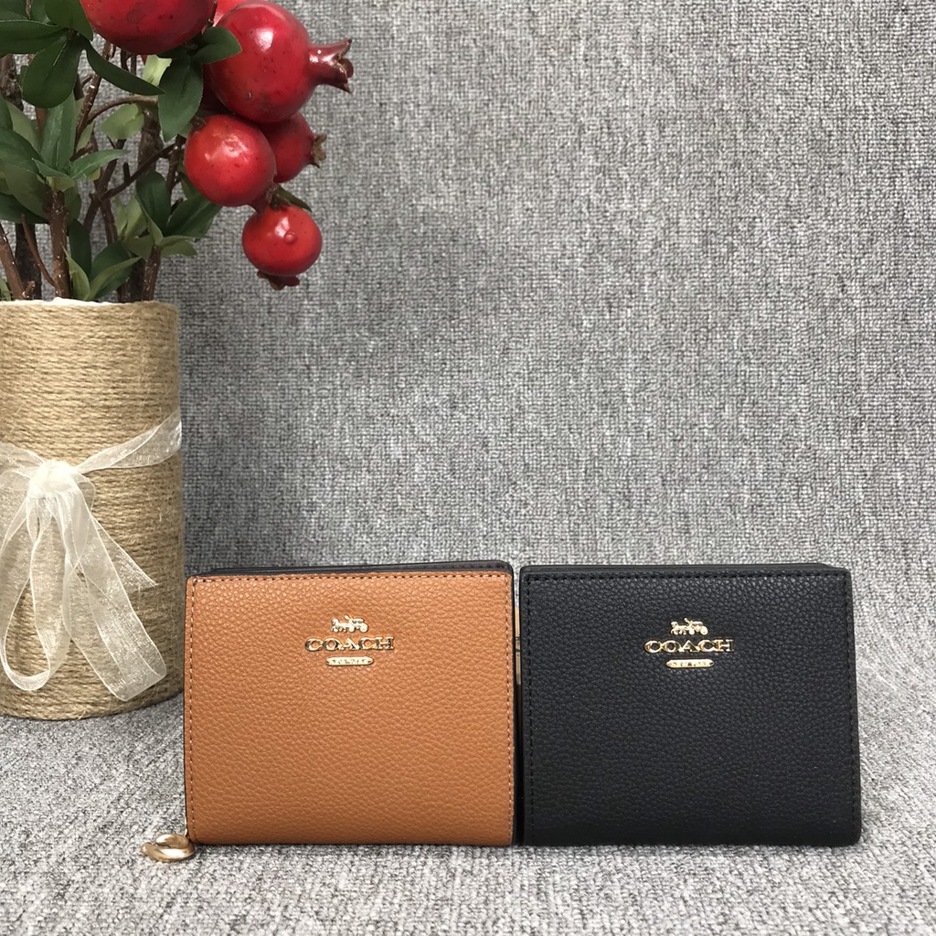 Ví gập nữ Coach xuất dư xịn chất liệu da cao cấp, ví mini nhỏ gọn tiện dụng
