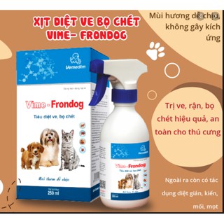 Vime - frondog 250ml tiêu diệt ve, bọ chét ở chó mèo
