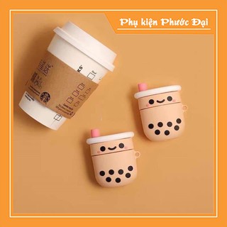 Case airpod trà sữa - Vỏ bảo vệ tai nghe Airpod trà sữa 1, 2 chống va đập 1033CATS
