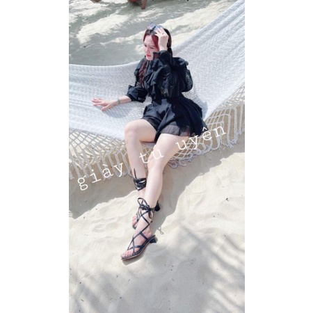 gót bigsize sandal xỏ ngón dây quấn chiến binh