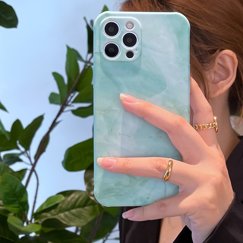 Ốp Điện Thoại Họa Tiết Đá Cẩm Thạch Màu Xanh Lá Dành Cho Iphone X Xs Xr Se 7p 8plus