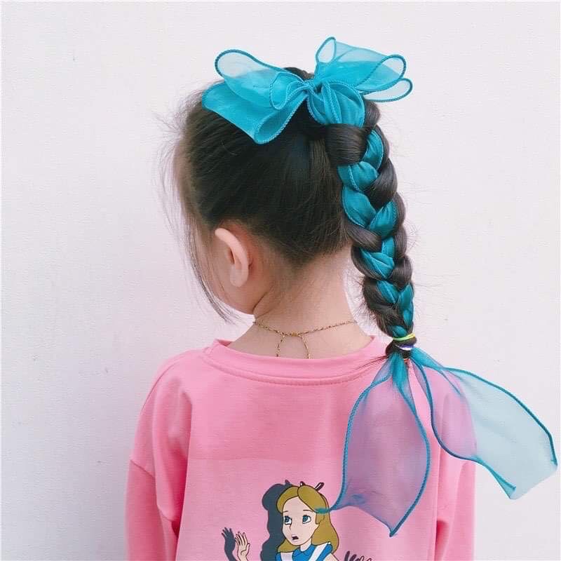 Kẹp nơ voan cho bé gái