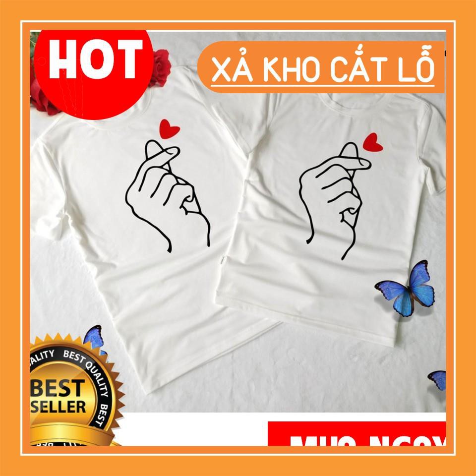 Mẫu áo đôi bắn tim giá siêu rẻ cực chất - áo thun đôi unisex dành cho tình nhân