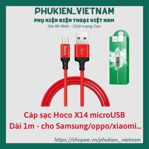 Cáp Sạc Hoco X14 ✓ ( Dài 1m ) ✓ Cáp Android