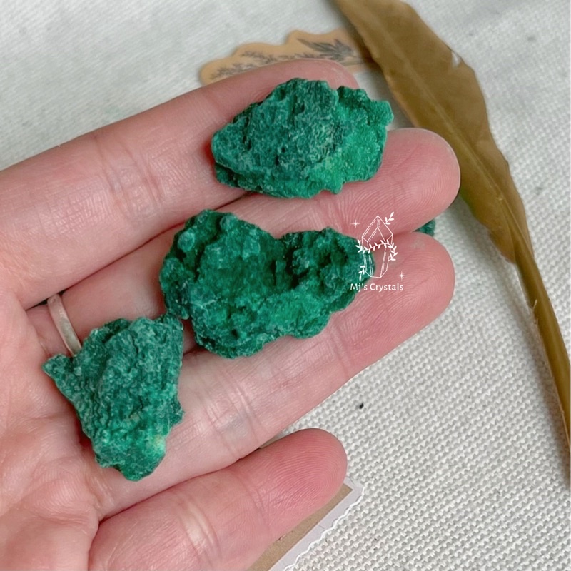 Đá thô Malachite xanh khổng tước sưu tầm, handmade, reiki, thanh tẩy thiền định