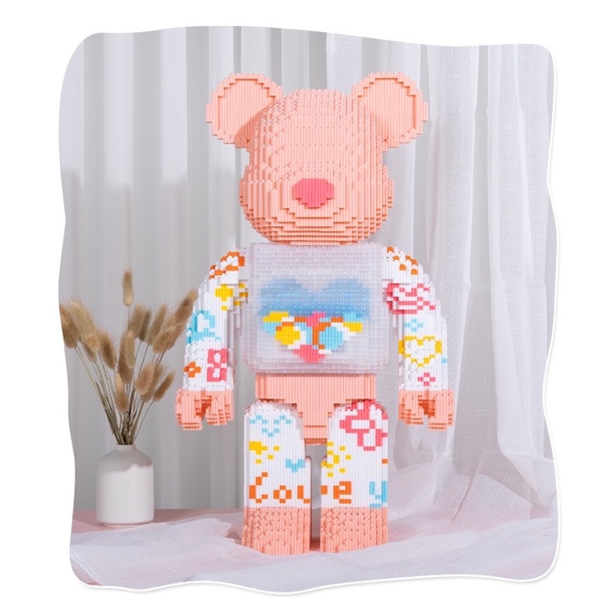 Đồ chơi xếp hình Legogi BEARBRICK 55CM  mô hình lắp ghép lắp ráp LEGOGI