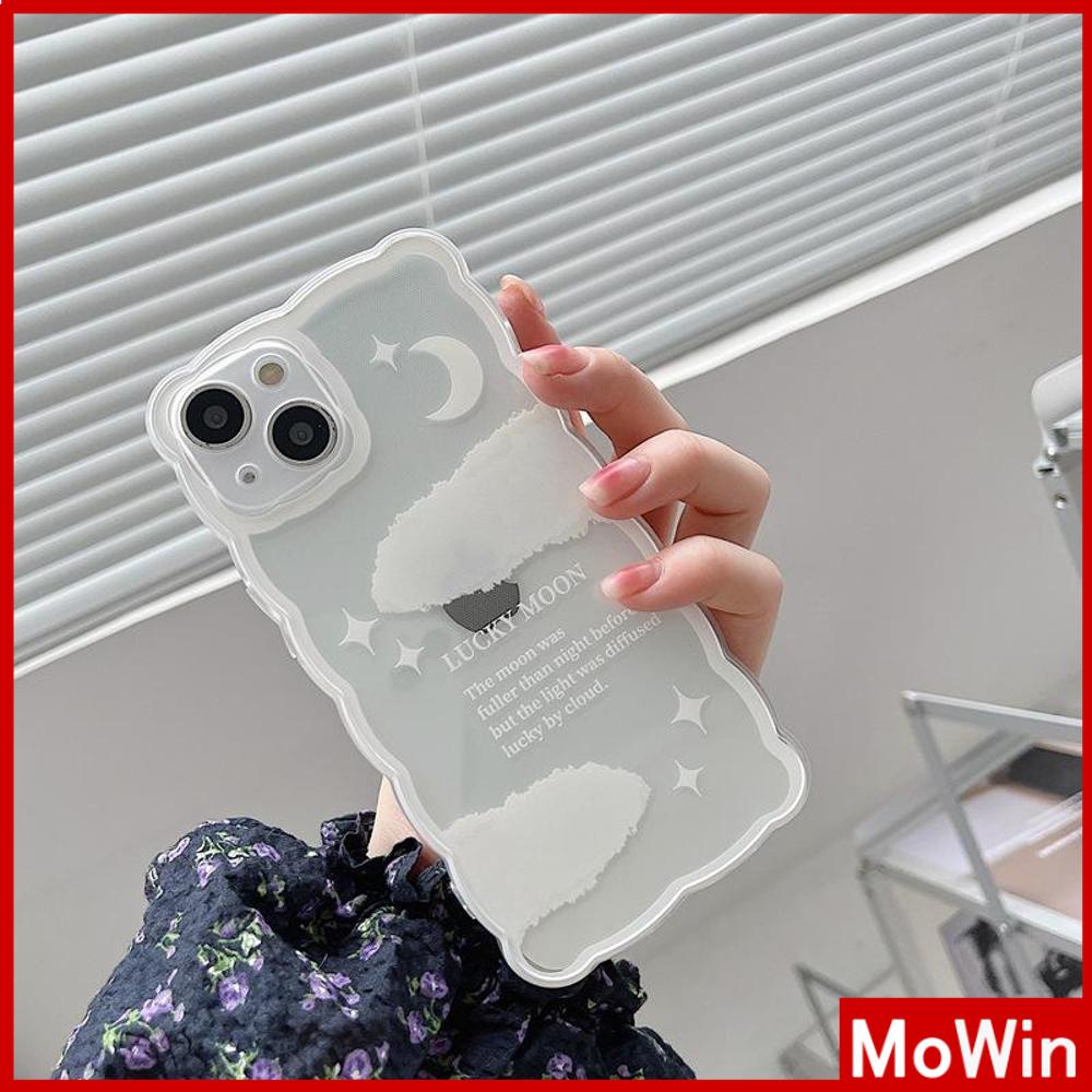 iPhone Case Silicone Soft Case Clear Case Wave Non-Slip Shockproof Camera Full Coverage Protection Moon Stars Clouds For iPhone 13 Pro Max iPhone 12 Pro Max iPhone 11 iPhone 7 Plus