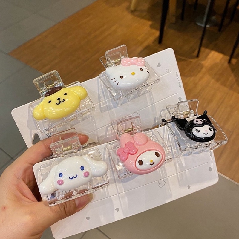 Kẹp gấp tóc nhựa thú nhiều mẫu gấu dâu lotso dễ thương TIMSTORE phong cách hàn quốc