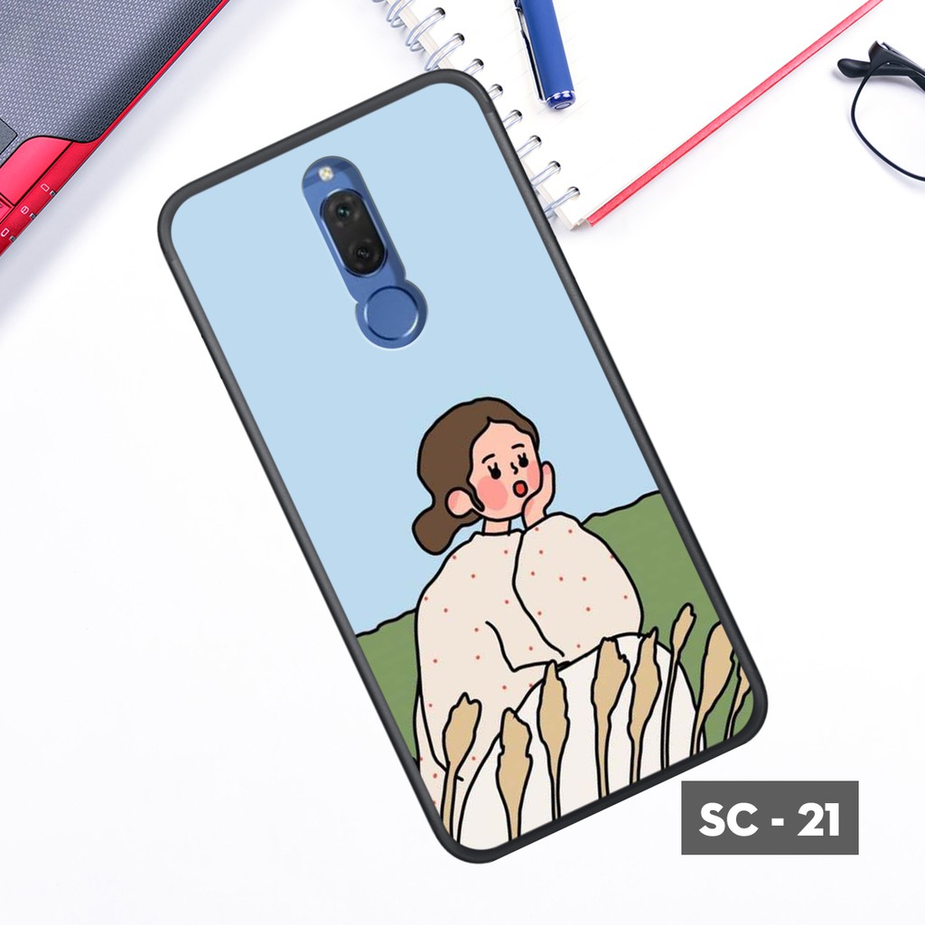 [Free ship] Ốp in kính hình chibi hình cô nàng cá tính cho dòng điện thoại huawei nova 2i