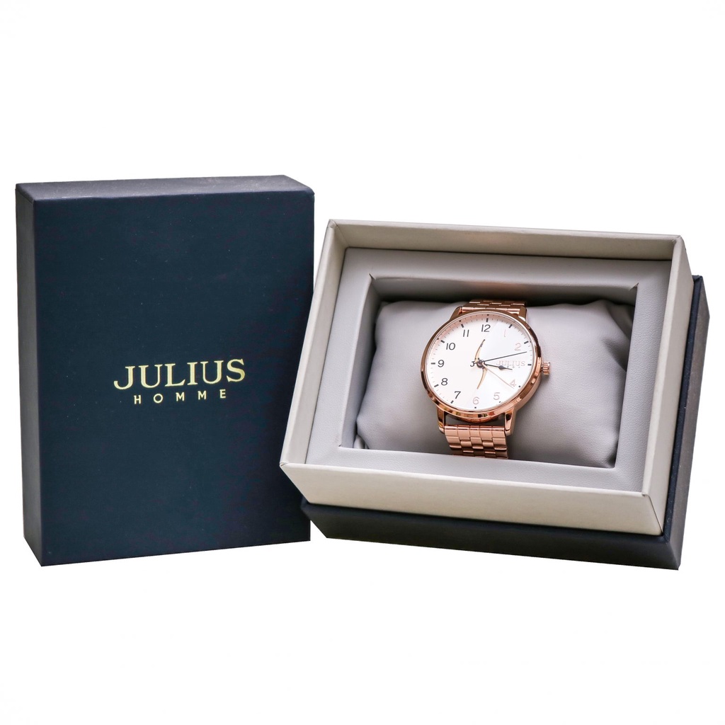 Đồng Hồ Nam Julius Hàn Quốc Dây Thép JA-1265MB