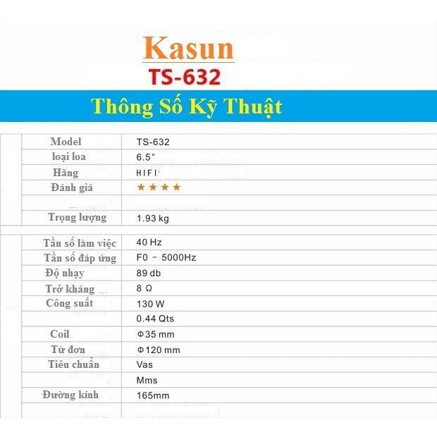 Loa bass 16 Kasun - hàng cao cấp
