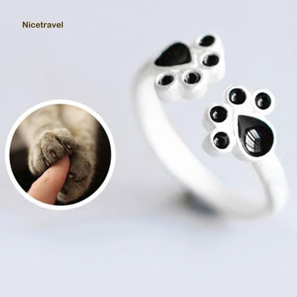 ♠Nhẫn Hở MặT HìNh DấU Chân CúN Dễ Thương ThờI Trang Cho Nữ