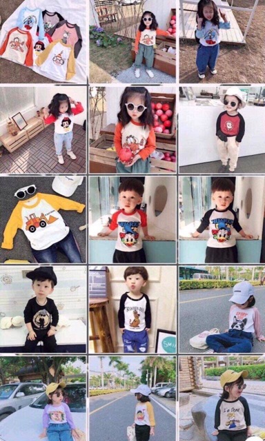 [XẢ KHO] Áo thun dài tay cho bé 27KIDS in hình ngộ nghĩnh chất cotton thoáng mát