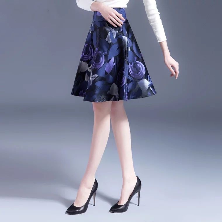 Chân Váy Chữ A Ngắn Lưng Cao In Hoa Thời Trang Xuân Hè 2022 Mới