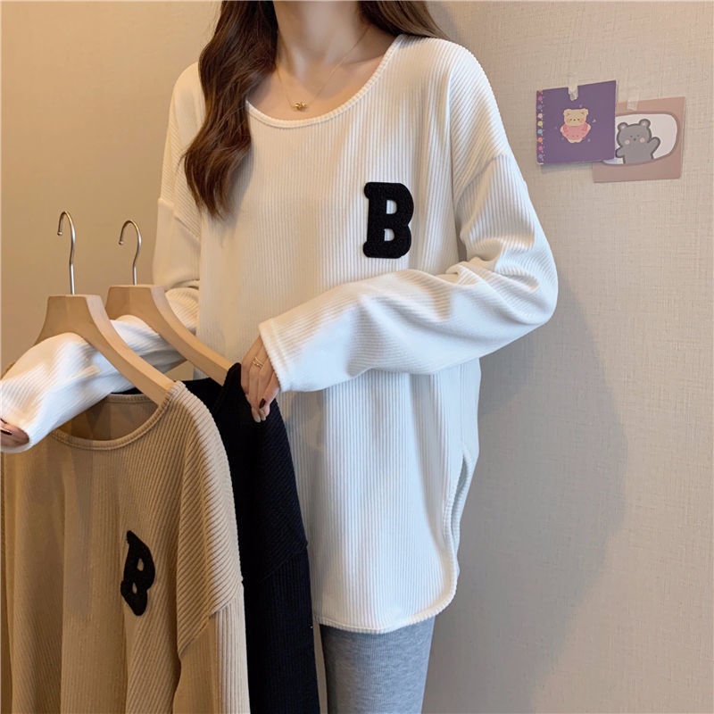 Áo Thun Nữ Dài Tay Dáng Rộng Phong Cách Mới