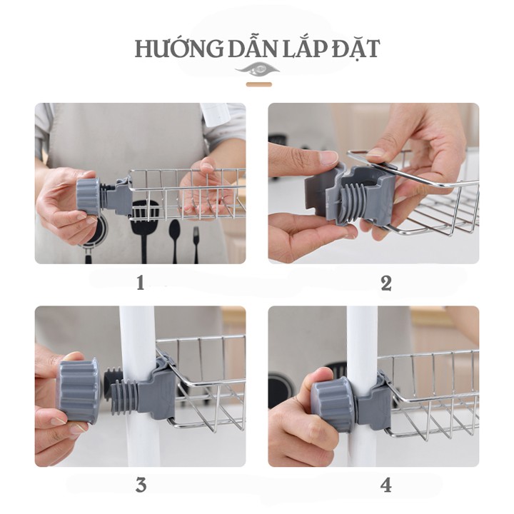 Giá treo để đồ bồn rửa bát bằng inox cao cấp (GTI03) | WebRaoVat - webraovat.net.vn