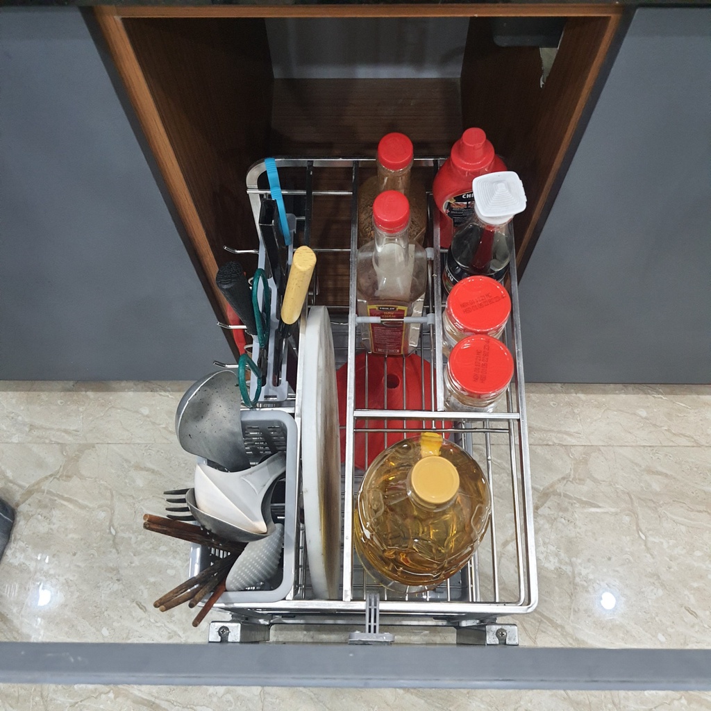 Trọn Bộ Kệ Dao Thớt Gia Vị Tủ Bếp INOX Không Gỉ 304, Bảo Hành Vĩnh Viễn - Đổi Mới 1 Năm - Có Thợ Lắp