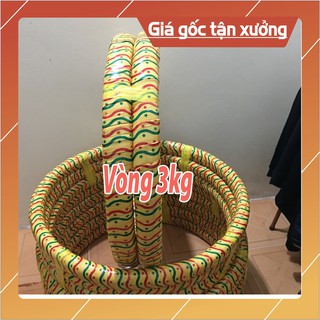 Vòng lắc mây giảm eo chập đôi Size khủng nặng 3kg giúp giảm mỡ bụng cực nhanh