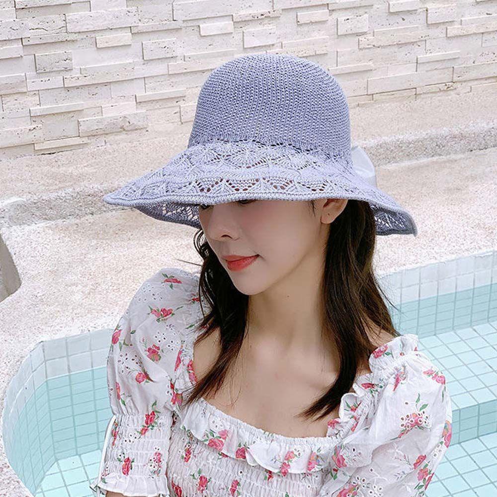 Nón Rộng Vành Hở Chóp Phối Ren Thời Trang Mùa Hè