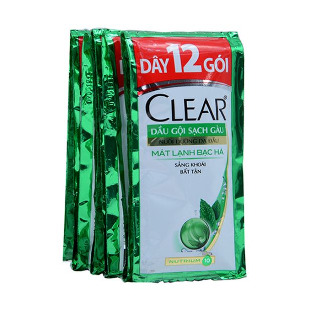 Dầu gội Clear sạch gàu mát lạnh bạc hà gói 6g