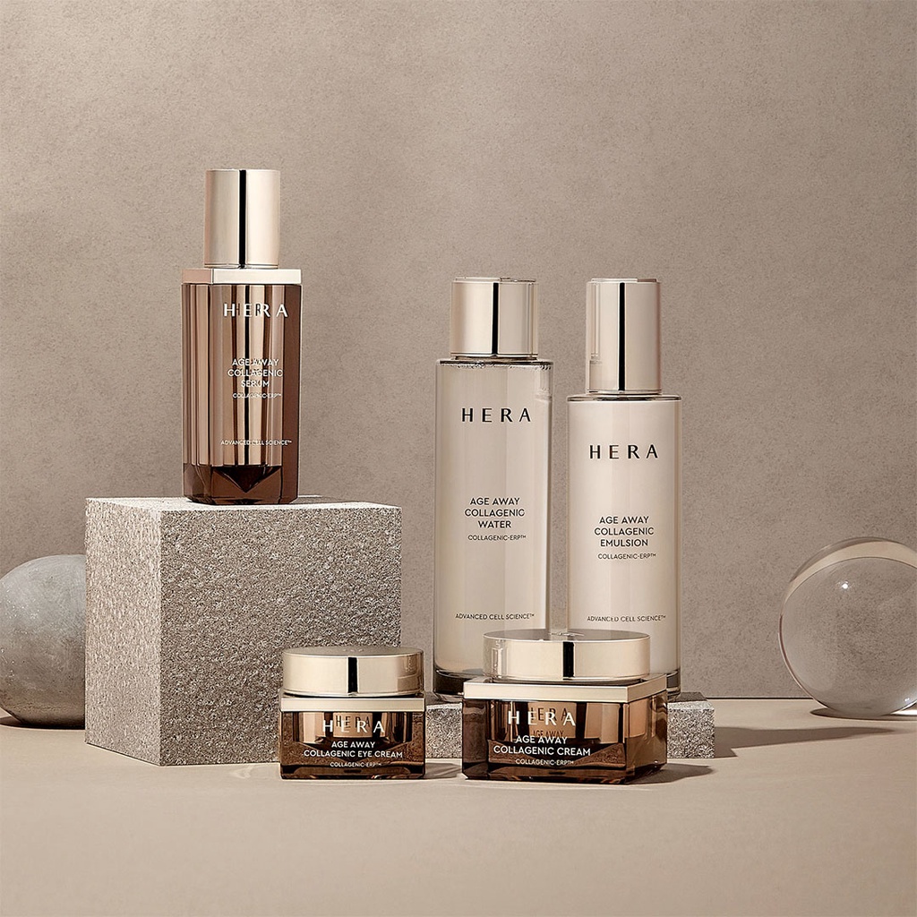 HERA Age Away Collagenic Water, Emulsion Trial Kit / Serum / Eye Cream / Cream / Special Kit -  Anti-Wrinkle, All Skin Types, Day-Night