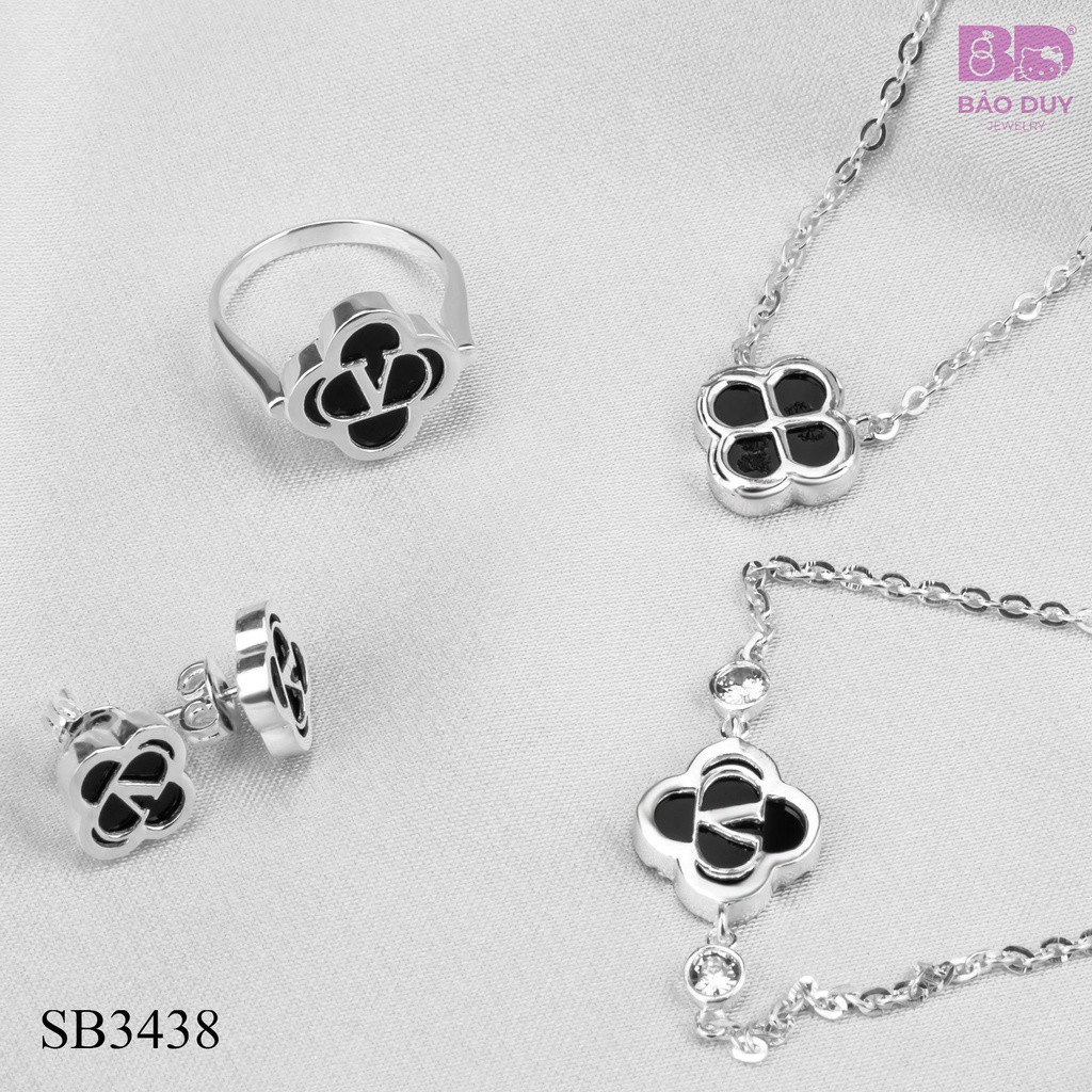 Bộ trang sức bạc BDSilver chữ V - SB3438