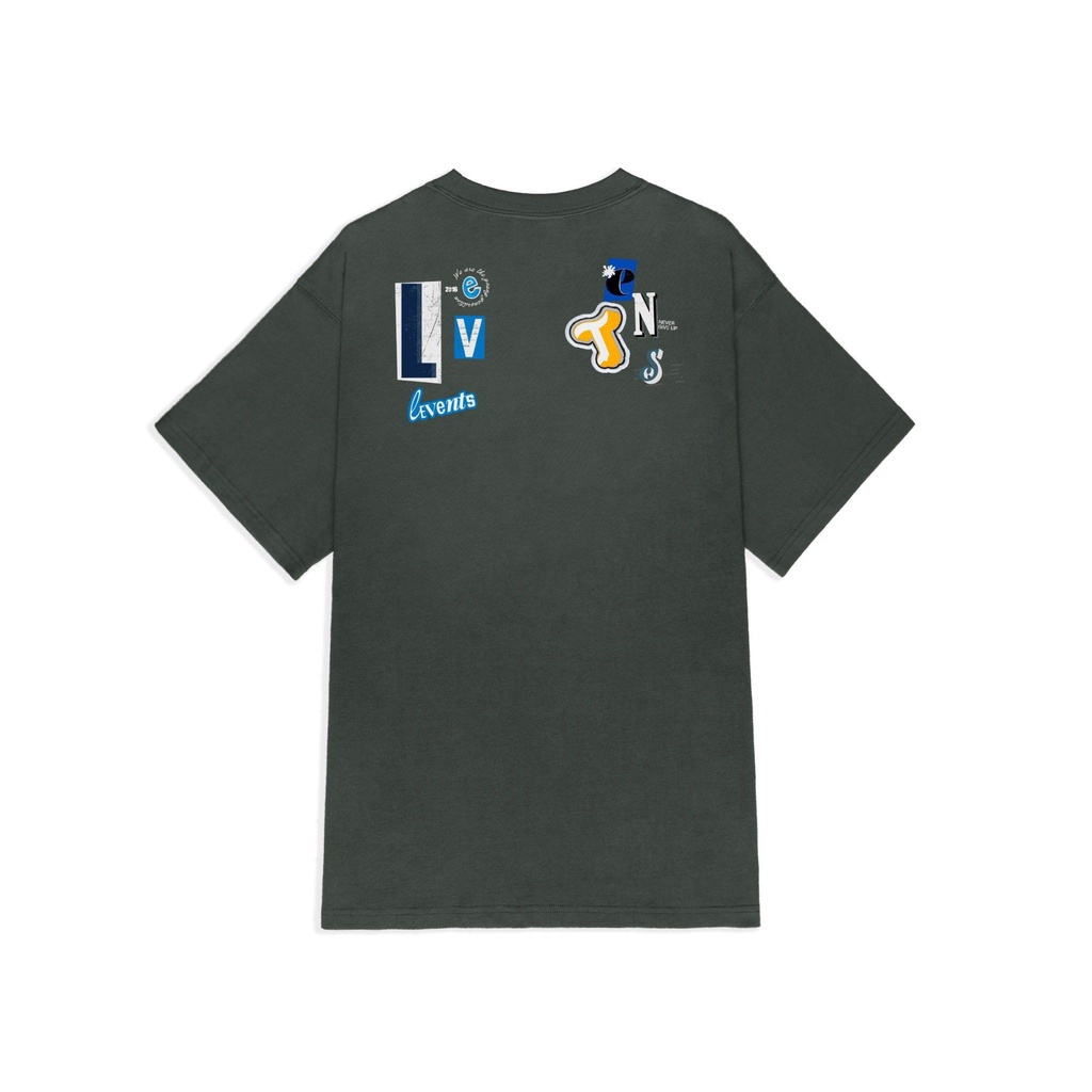 Áo Thun LEVENTS  COLLEDGE ART TEE LIGHT BLUE / DARK GREY