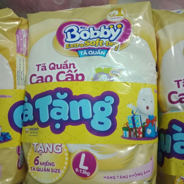 Tã quần bobby cao cấp L54 (gói 6 miếng)