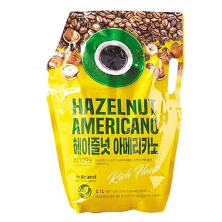 Cà phê americano uống liền hương hạt phỉ hazelnut no brand túi 2,1l