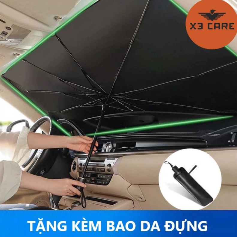 Dù Che Nắng Ô Tô - Ô Che Nắng Kính Lái Xe Hơi Gấp Gọn, Chống Tia UV Bảo Vệ Nội Thất