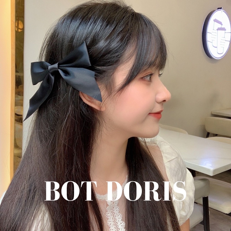 Kẹp tóc nơ ruy băng dễ thương cho nữ phong cách Hàn quốc