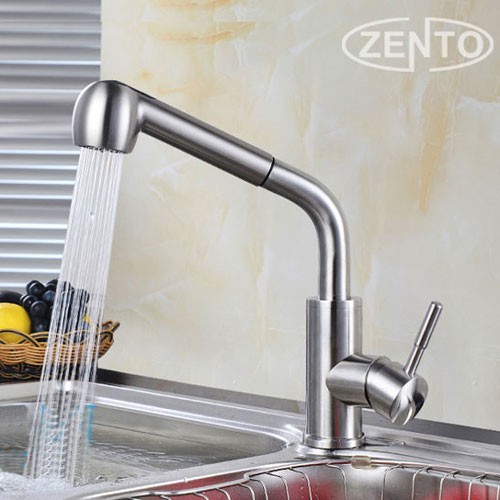 Vòi rửa bát nóng lạnh inox 304 Zento SUS3315 (dây rút)