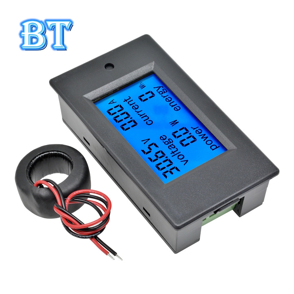 Đồng Hồ Đo Dòng Điện AC 80-260V 0-100A AC 100A 110V 220V Có Màn Hình LCD