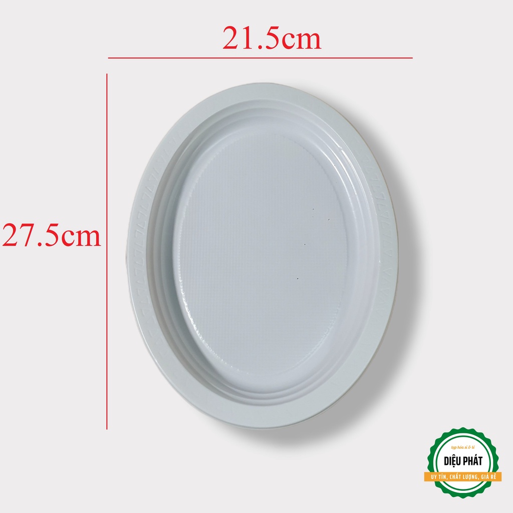 ⚡️ Dĩa Oval, Dĩa Xoài Nhựa Dùng 1 Lần 21.5 x 27.5cm