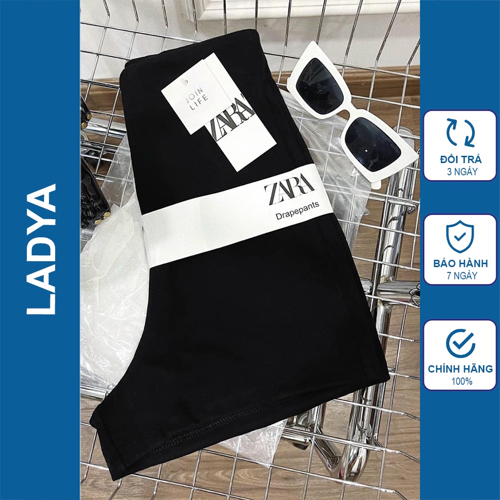 Quần short nữ Ladya lưng cao kéo khóa sau ngắn màu đen mặc đi chơi hay ở nhà đều xinh M668