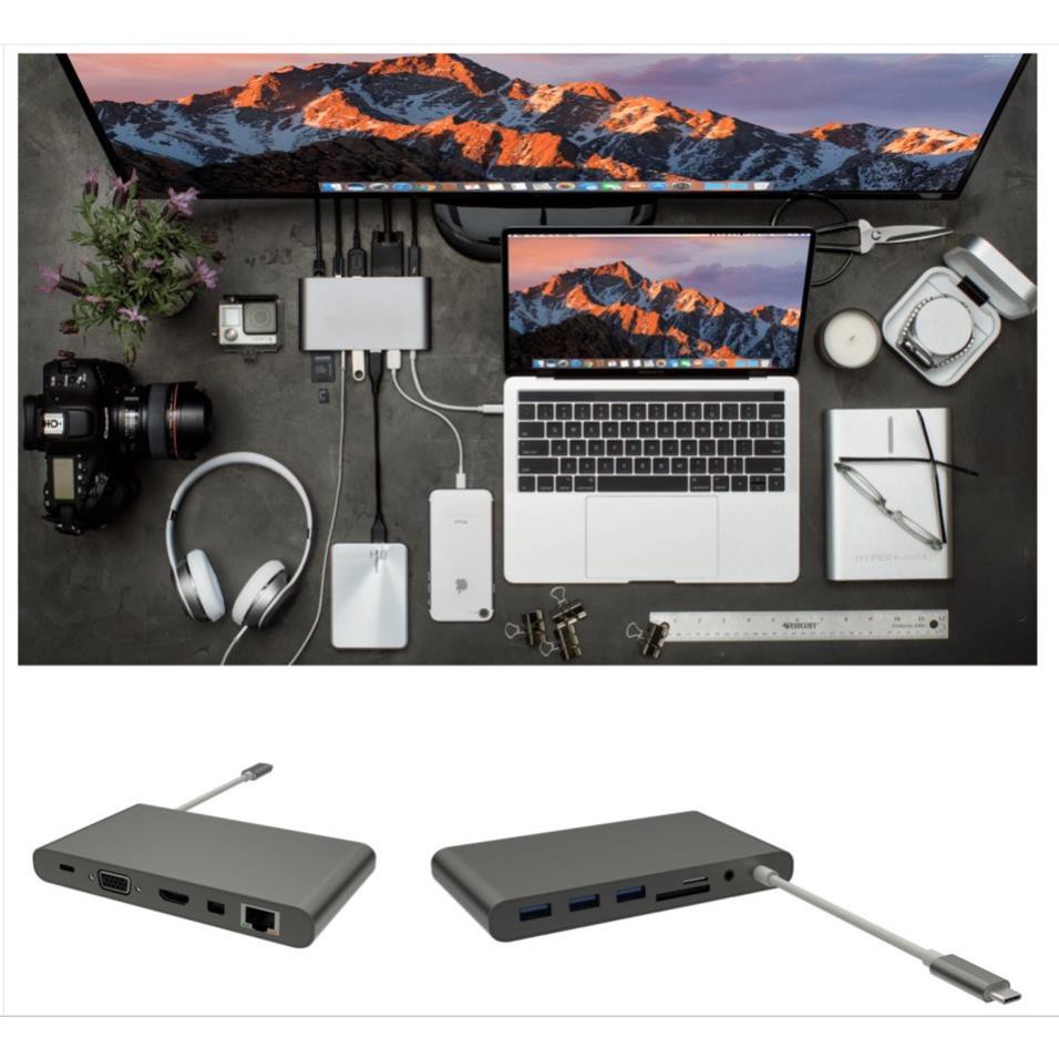 Cáp Macbook Pro HyperDrive DRIVE Ultimate USB-C Hub full cổng