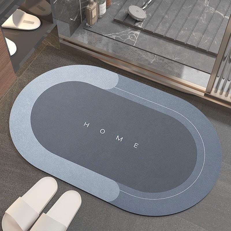Thảm Silicon Siêu Thấm Hút, Lau Chân Trải Sàn Phòng Khách, Thảm Chùi Chân Nhà Tắm Đế Cao Su Chống Trượt Cao Cấp