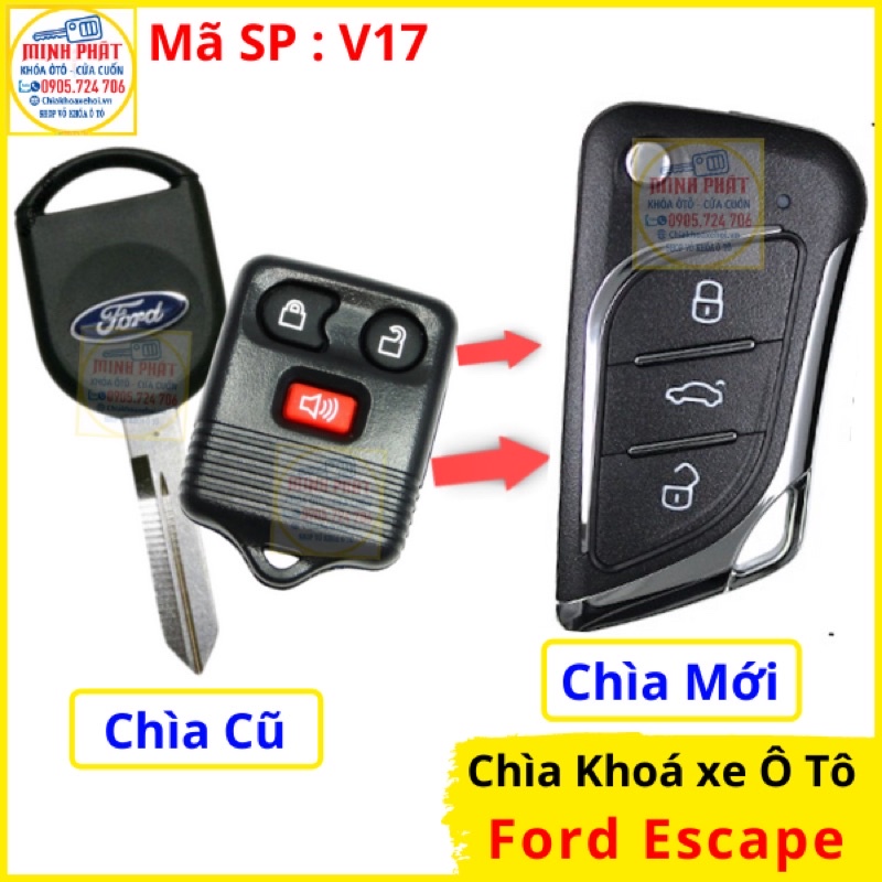 Chìa khoá xe Ô tô Ford Escape 2009 đến 2015