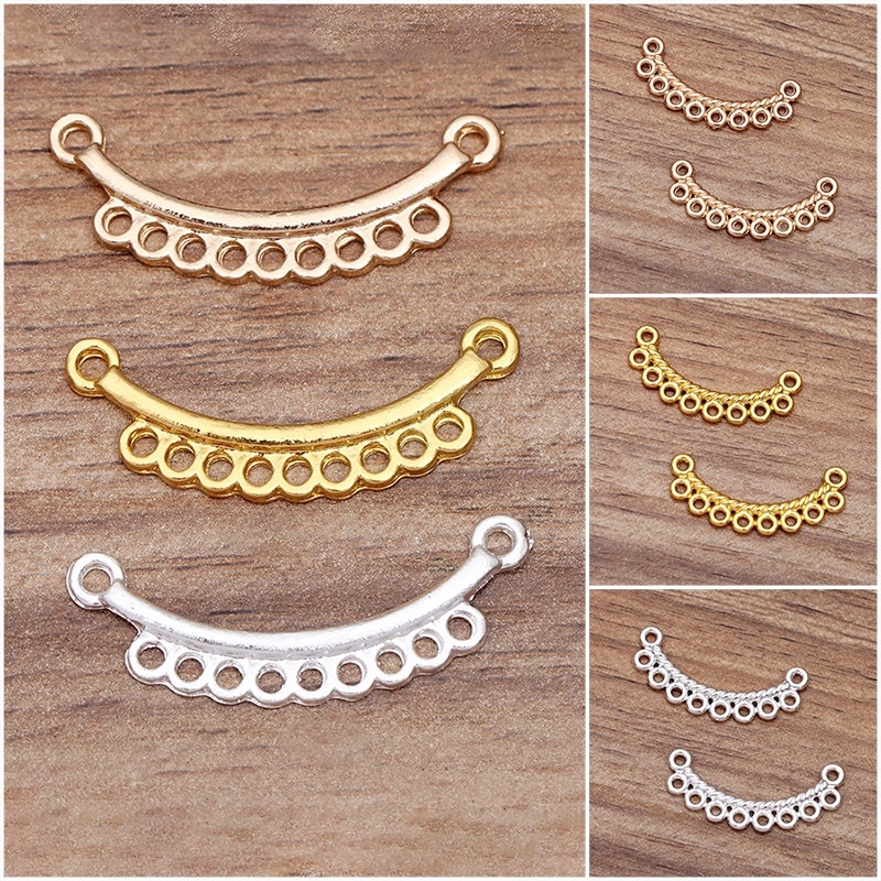 1 phiến treo xỏ đúc dạng vòng cung 8 lỗ 9 lỗ nguyên liệu làm trâm làm trang sức cổ trang cosplay cổ phục có màu KC