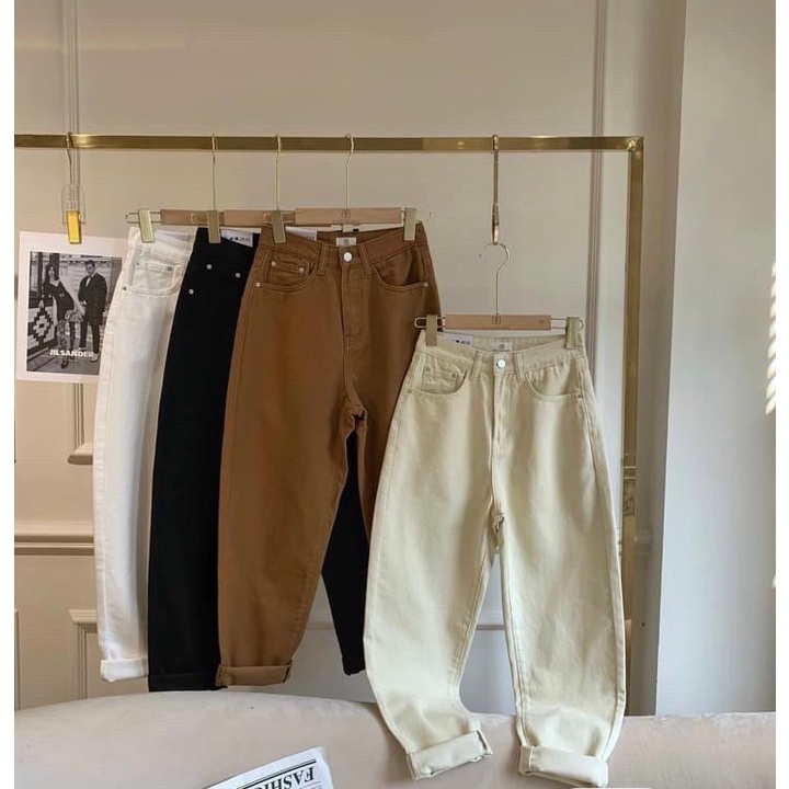 QUẦN BAGGY JEANS BÒ ĐEN TRẮNG QBG5164