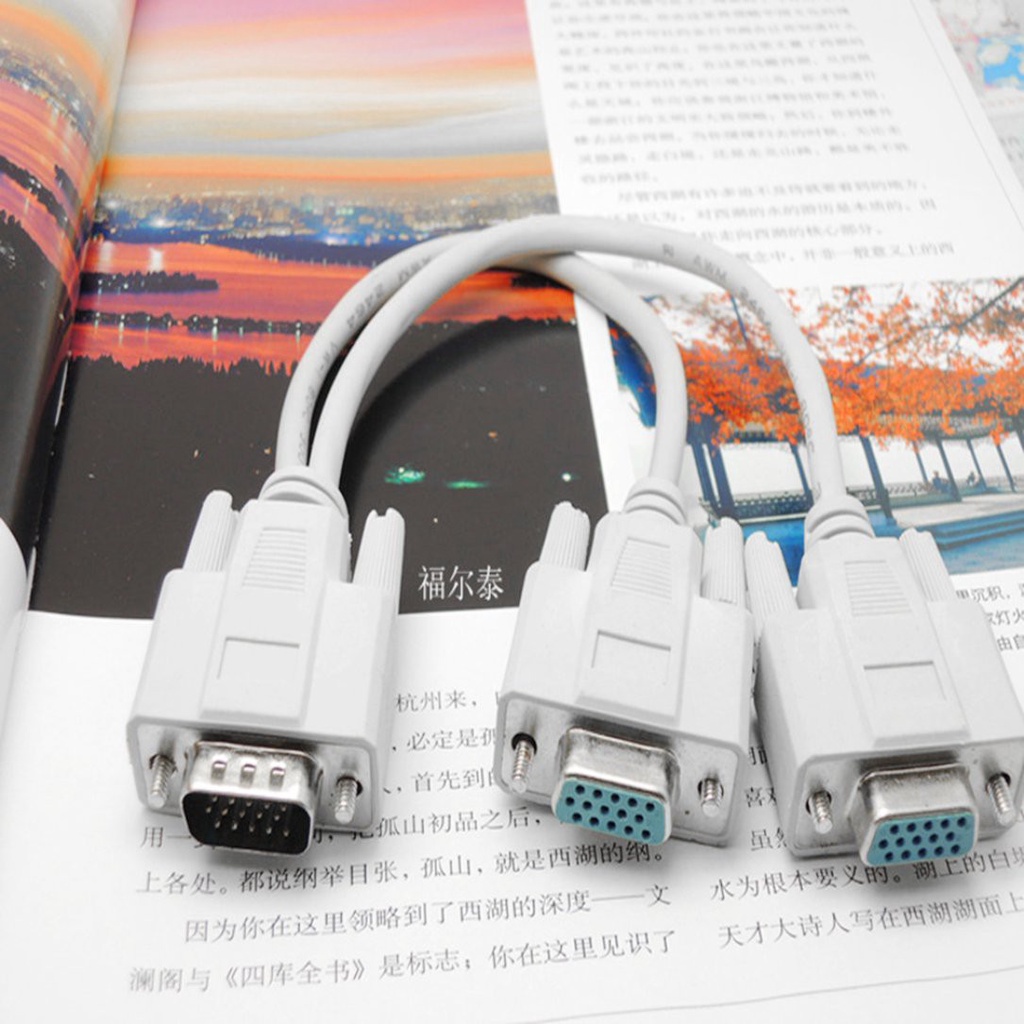 1 Pc Sang 2 Way Vga Svga Monitor Printer Cable Tft